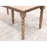 Modern Farm Leg White Oak Wood Extending Dining Table | WB