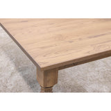 Modern Farm Leg White Oak Wood Extending Dining Table | WB