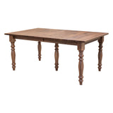 Modern Farm Leg Walnut Wood Rectangle Dining Set