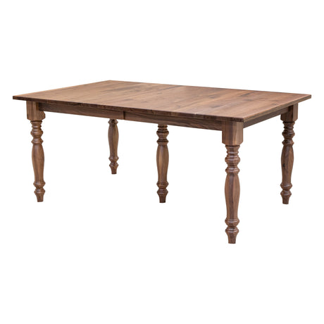Modern Farm Leg Walnut Wood Rectangle Dining Set