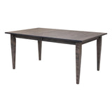 Shaker Mid Century Gray Maple Wood Dining Table Set for 6