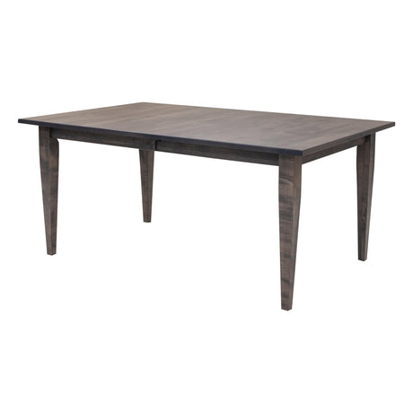 Shaker Mid Century Gray Maple Wood Dining Table Set for 6