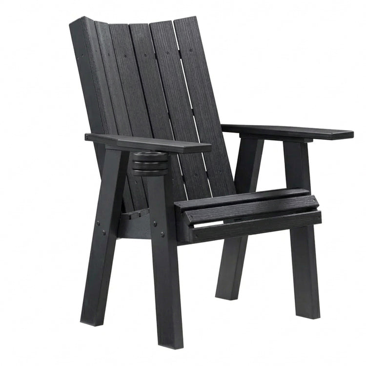 Modura Outdoor Poly Amish Chat Chair - Black