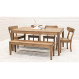 Monroe Mid-Century Hickory Wood Dining Bench | CO
