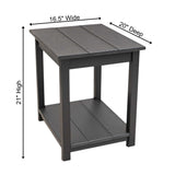 Motif Outdoor Poly End Table - BL