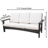 Motif Poly Modern Outdoor Sofa with Cushions - BL&EA