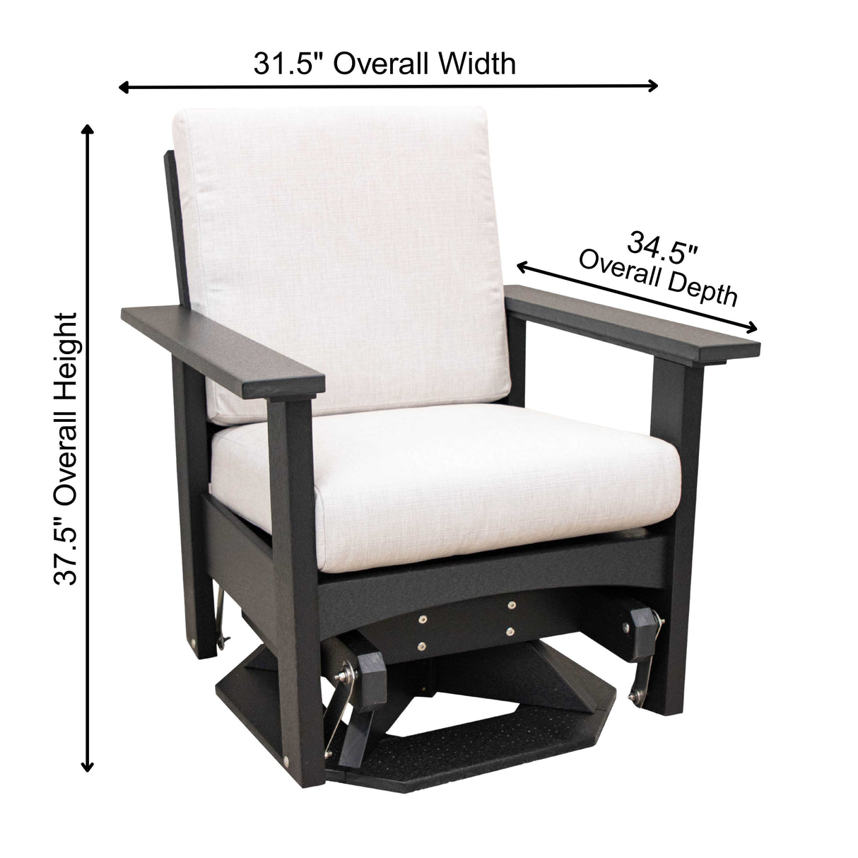 Motif Outdoor Swivel Glider Chair with Cushions - BL&EA
