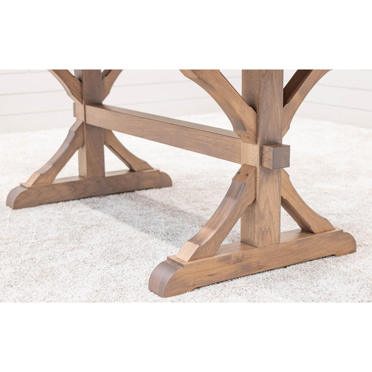 Newport Trestle Hickory Wood Extending Dining Table | WB