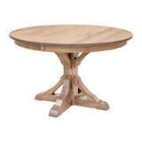 Newport Round Maple Wood Extending Dining Table | WB