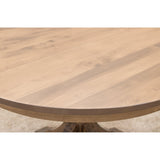 Newport Round Maple Wood Extending Dining Table | WB