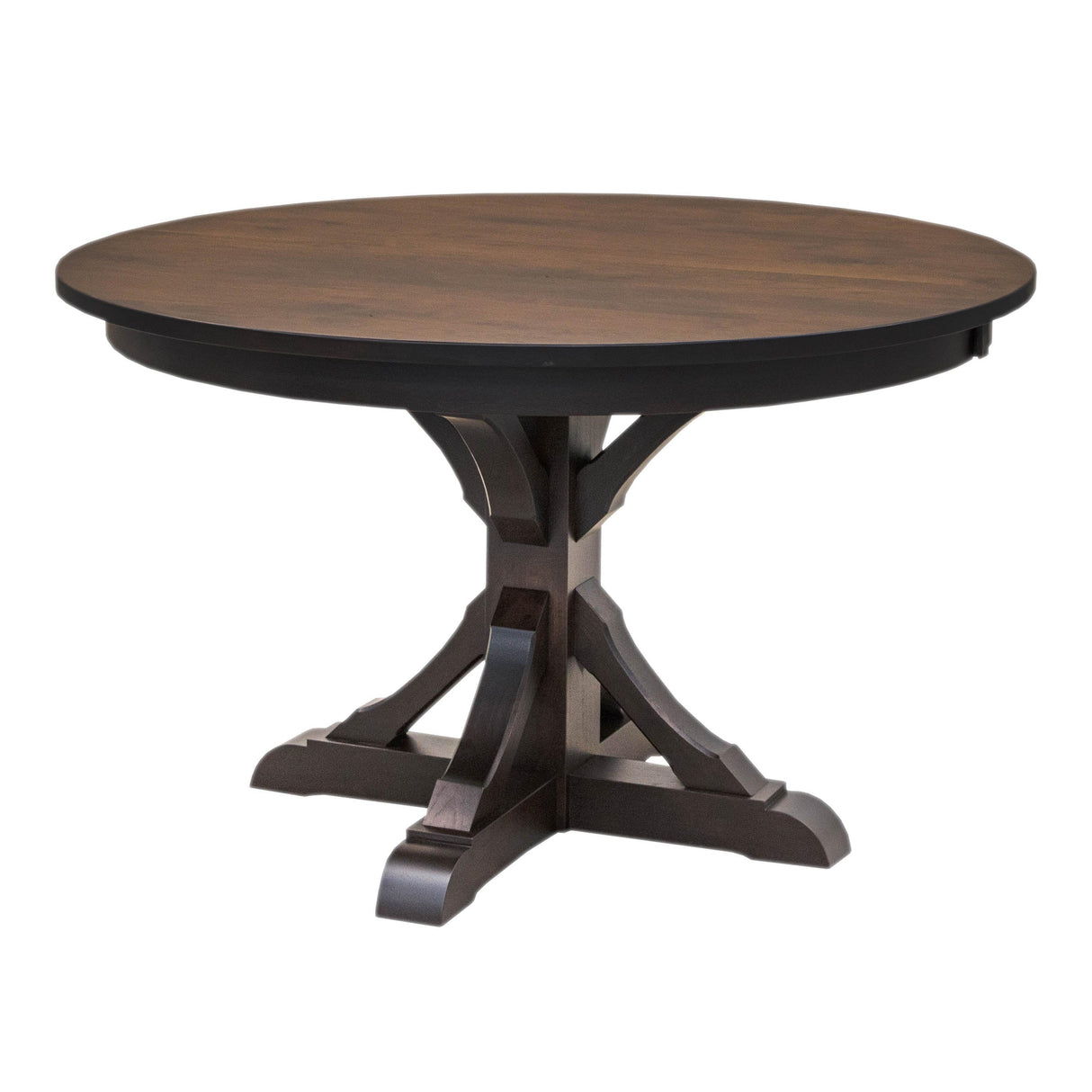 Newport Round Hickory Wood Extending Dining Table | BV