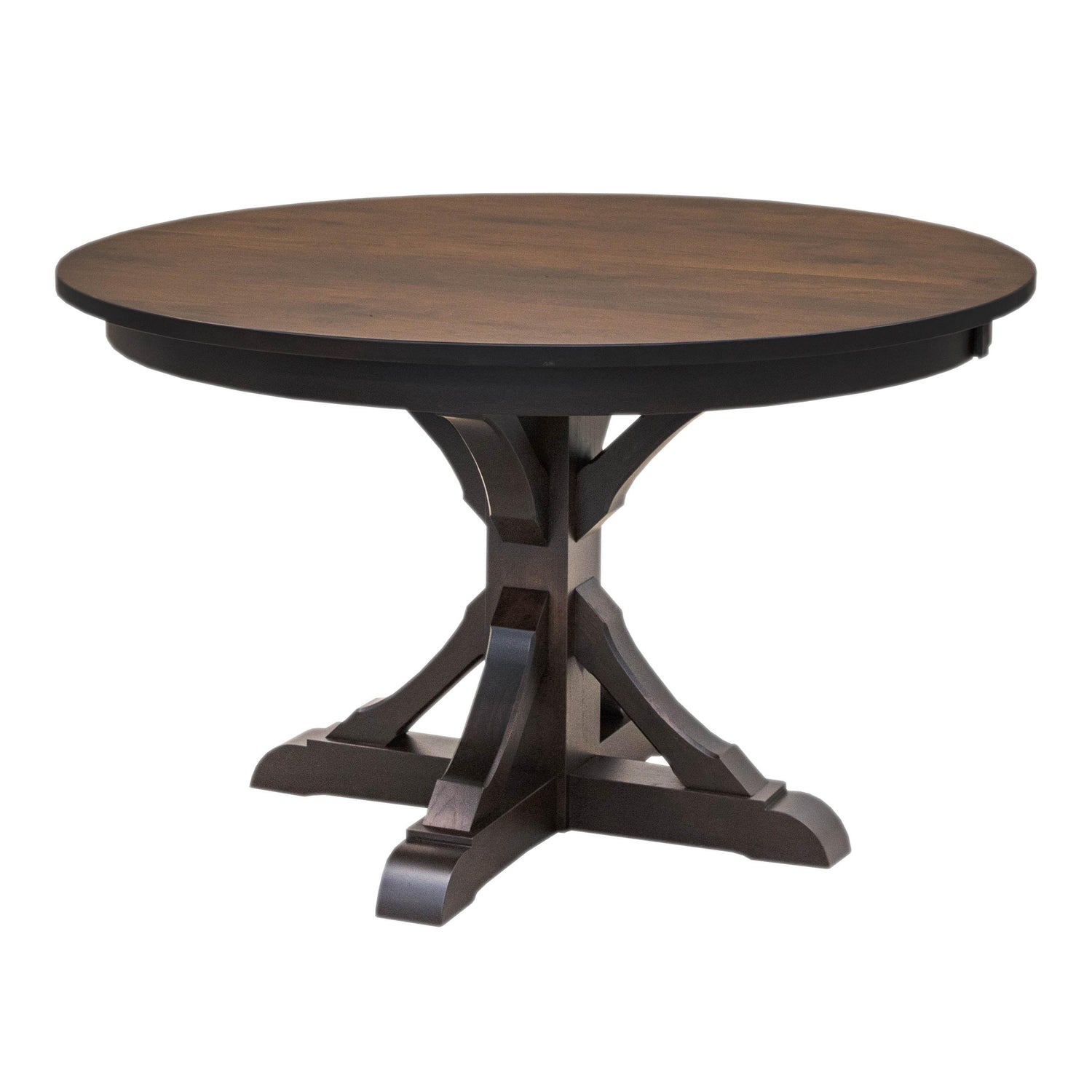 Newport Round Hickory Wood Extending Dining Table | BV