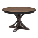 Newport Round Hickory Wood Extending Dining Table | BV