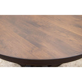 Newport Round Hickory Wood Extending Dining Table | BV