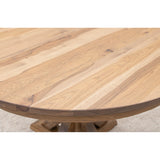 Newport Round Hickory Wood Extending Dining Table | WB