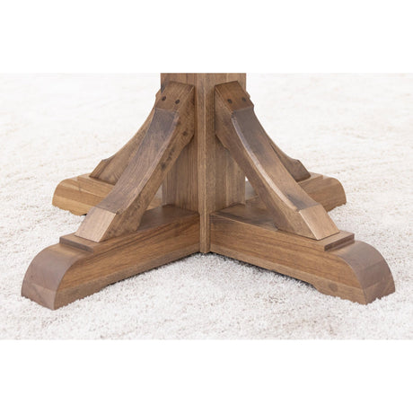 Newport Round Hickory Wood Extending Dining Table | CO