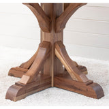 Newport Round Walnut Wood Extending Dining Table | NAT