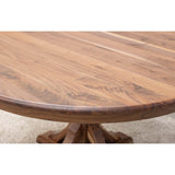 Newport Round Walnut Wood Extending Dining Table | NAT