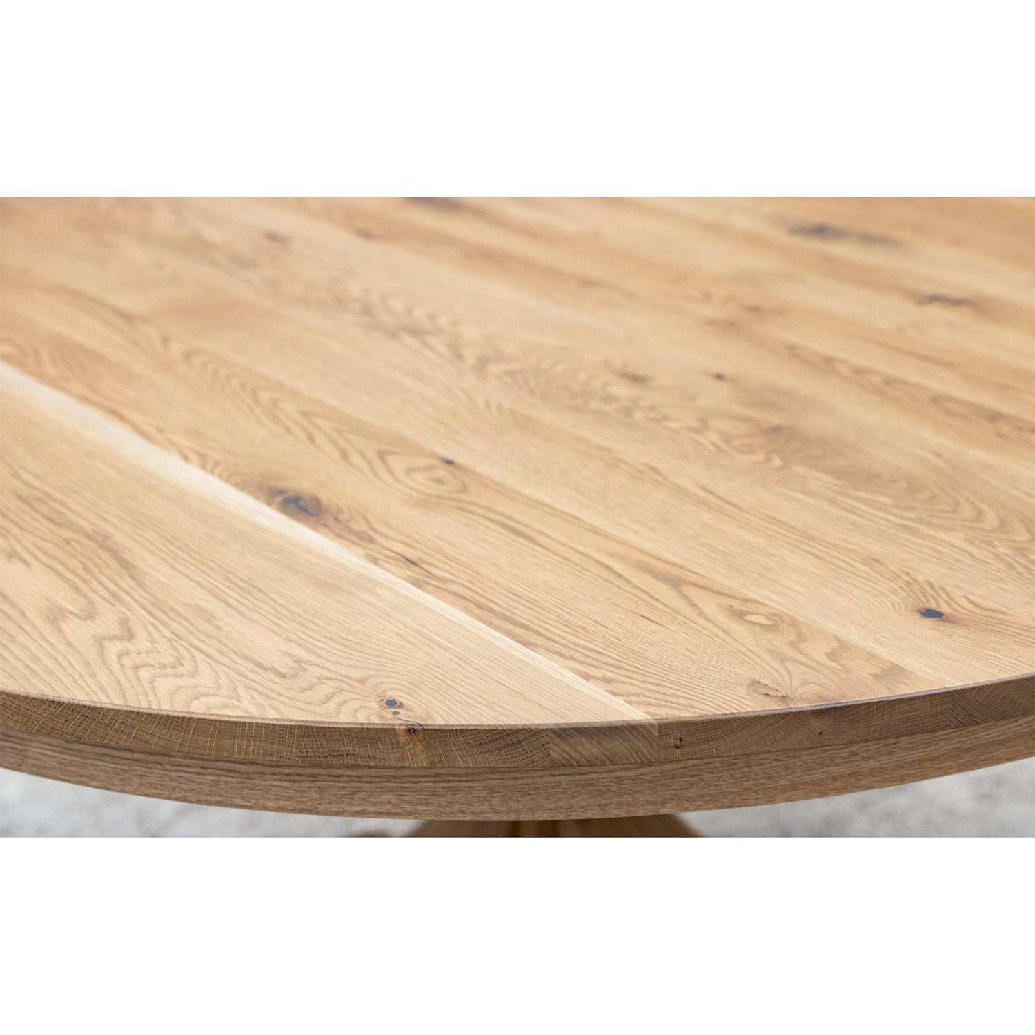 Newport Round White Oak Wood Extending Dining Table | DS