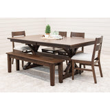 Newport Trestle Hickory Wood Extending Dining Table | BV