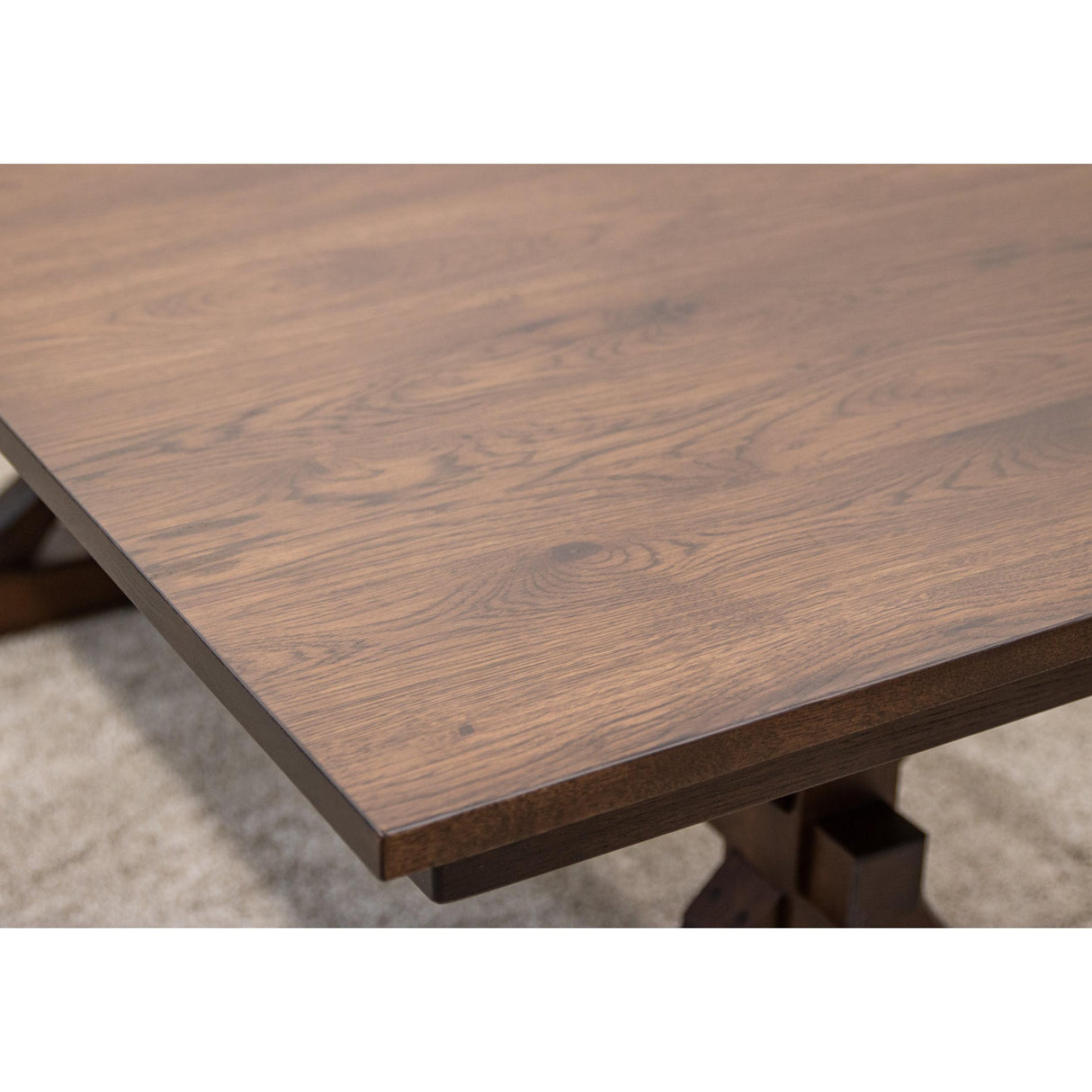 Newport Trestle Hickory Wood Extending Dining Table | BV