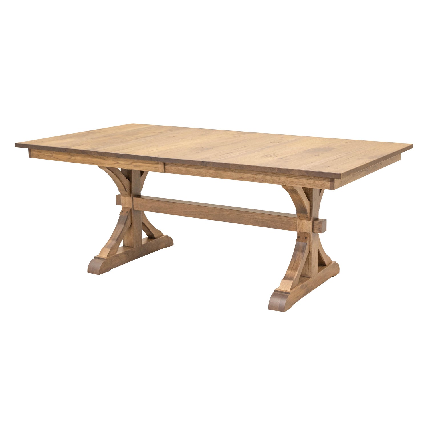 Newport Trestle Hickory Wood Extending Dining Table | WB