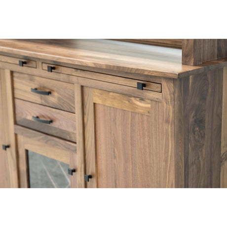 OBG Wine Buffet with Hutch Topper in Walnut Wood | NAT