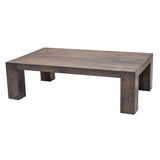 Oxford Hickory Wood Rectangle Coffee Table | SB