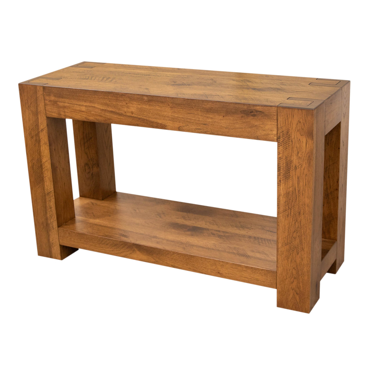 Oxford Hickory Wood Sofa Table with Shelf | HC