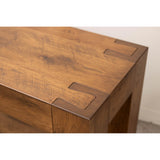 Oxford Hickory Wood Sofa Table with Shelf | HC