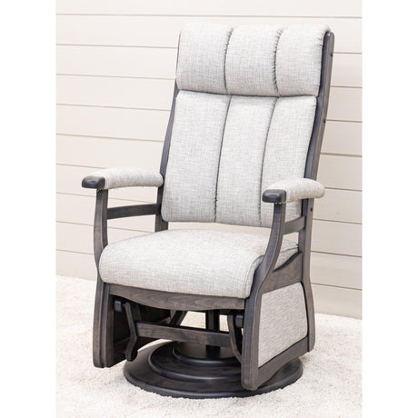 Paris High Back Upholstered Swivel Glider & Ottoman | M-GS