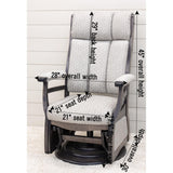 Paris High Back Upholstered Swivel Glider & Ottoman | M-GS