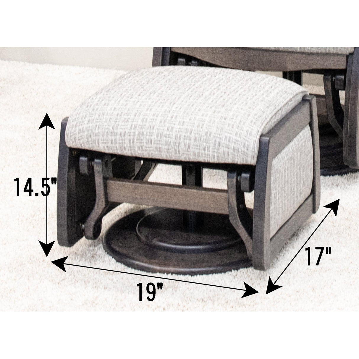 Paris High Back Upholstered Swivel Glider & Ottoman | M-GS