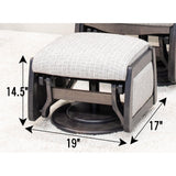 Paris High Back Upholstered Swivel Glider & Ottoman | M-GS