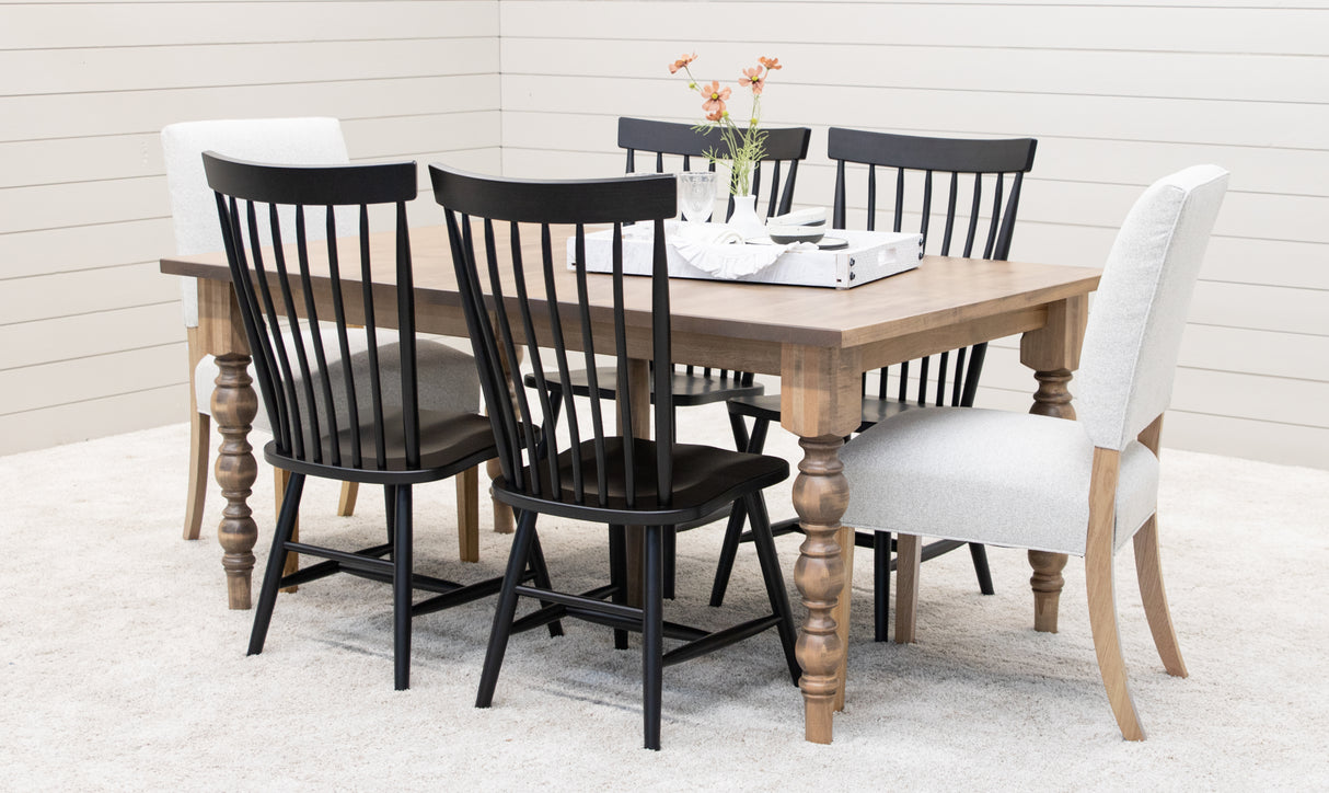 Millcreek Black Windsor Maple Wood Side Dining Chair | EB