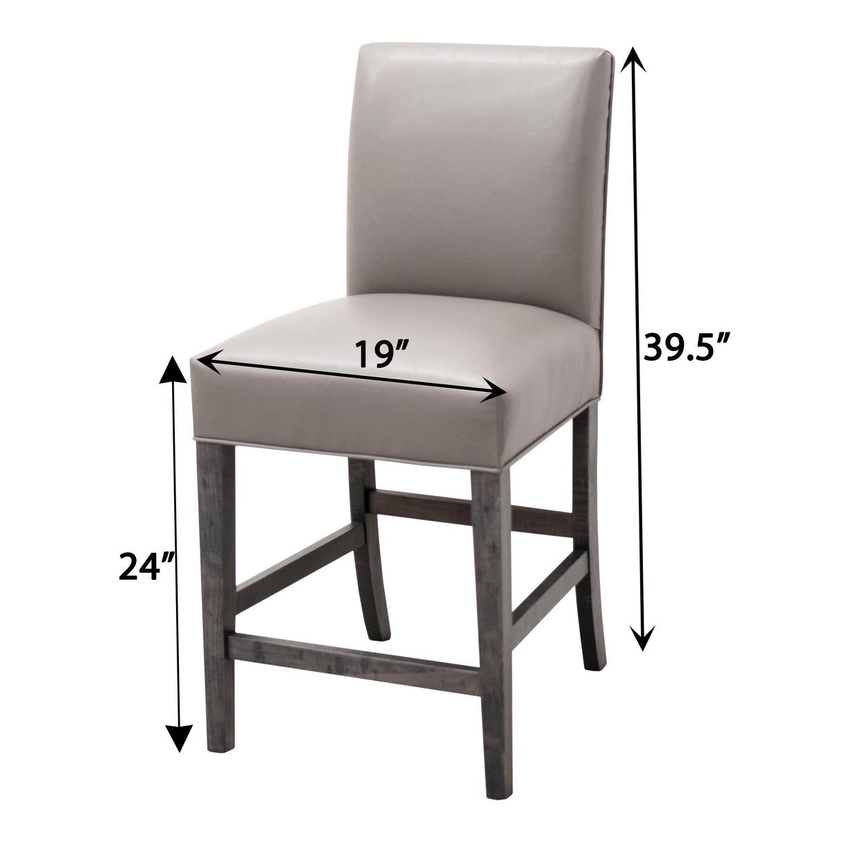 Parsons Enclosed Back Upholstered 24" Bar Stool | 38-4