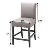 Parsons Enclosed Back Upholstered 24" Bar Stool | 38-4