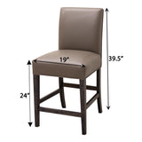 Parsons Enclosed Back Upholstered 24" Bar Stool | 22-43
