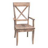 Portland X Back Maple Wood Arm Dining Chair | DU