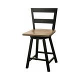 24" Post Mission 2-Slat Swivel Bar Chair