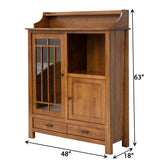 OBG Pottery Pantry Walnut Wood Cabinet | NAT