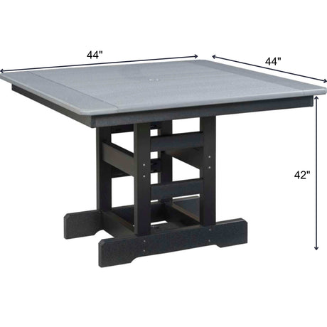 Premier Square Outdoor Amish Poly Bar Height Table - S/P-Upstate Amish Furniture