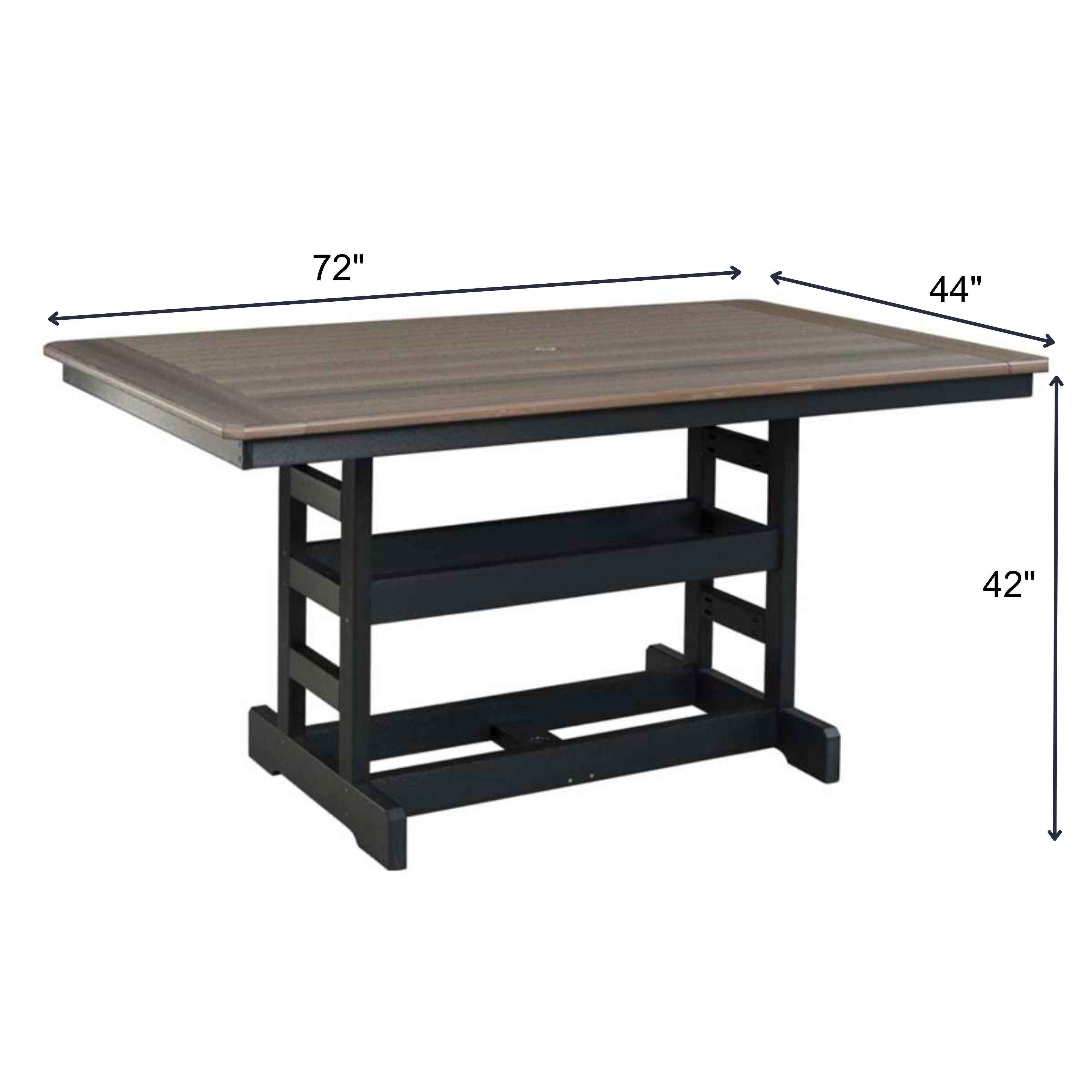 Upstate Amish Furniture Gallery Poly Bar Height Table - Thumbnail 2