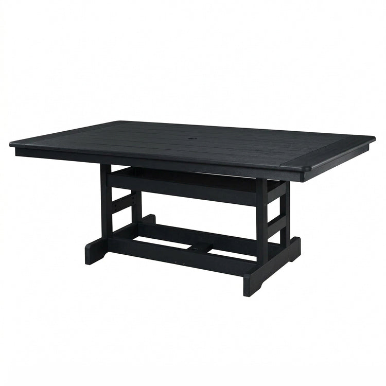 Premier Outdoor Amish Poly Rectangle Dining Table - Black