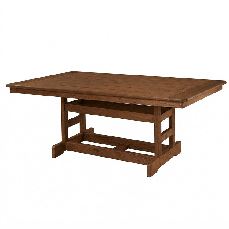 Premier Outdoor Amish Poly Rectangle Dining Table - Antique Mahogany
