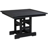 Premier Square Outdoor Amish Poly Dining Table - Black