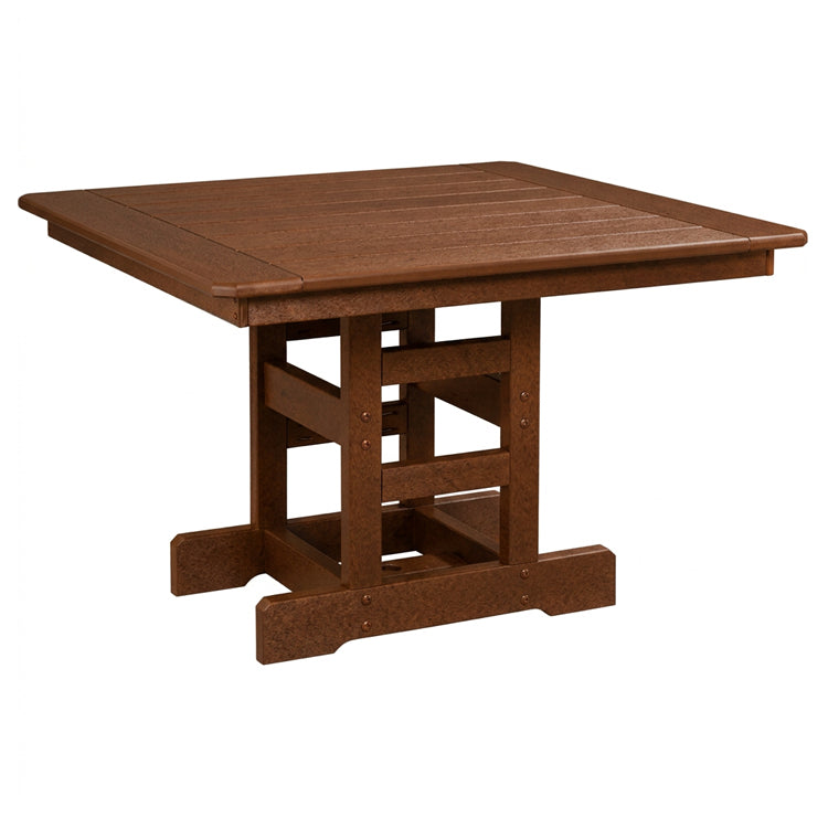 Premier Square Outdoor Amish Poly Dining Table - Antique Mahogany