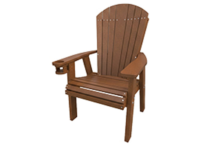 Adirondack Outdoor Poly Amish Chat Chair - Antique Mahogany