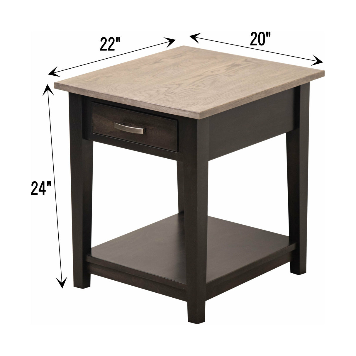 Riverton Large Square Open End Table