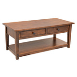 Riverton Cherry Wood Rectangle Open Coffee Table | ASB